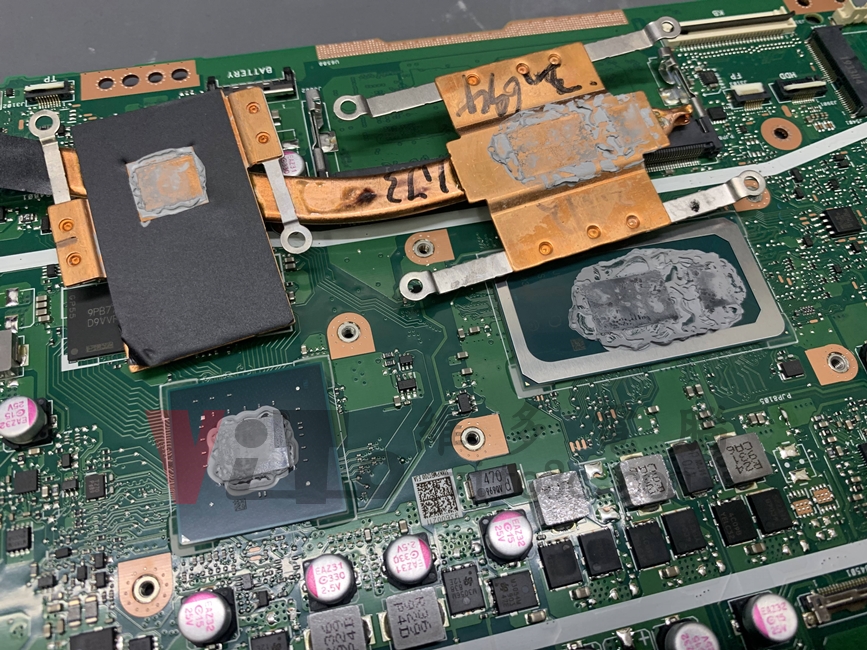 ASUS VivoBook X409 無法開機、不過電、開機後突然斷電維修案例 ASUS X409 過熱,原廠散熱膏硬化