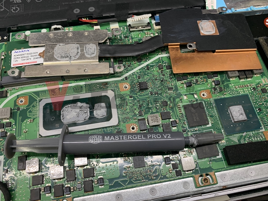 ASUS VivoBook X412F 不過電,不能開機維修案例 ASUS X412F 散熱膏更換