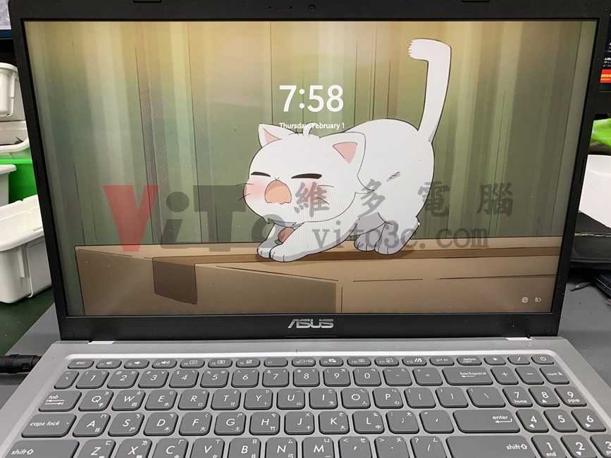 ASUS VivoBook X515 不過電、無電源反應、不能開機維修案例 ASUS X515 開機測試