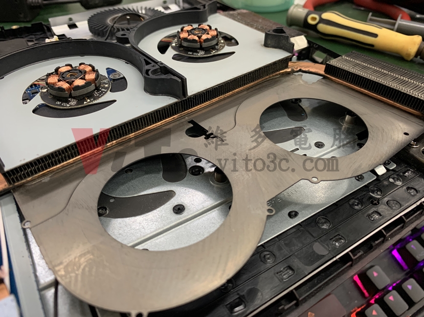 Acer Nitro5 AN515-54 無法開機、主機板進水維修案例 清理灰塵