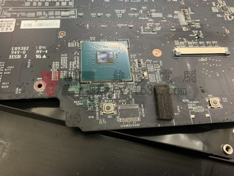 MSI GV62 主機板進水鏽蝕