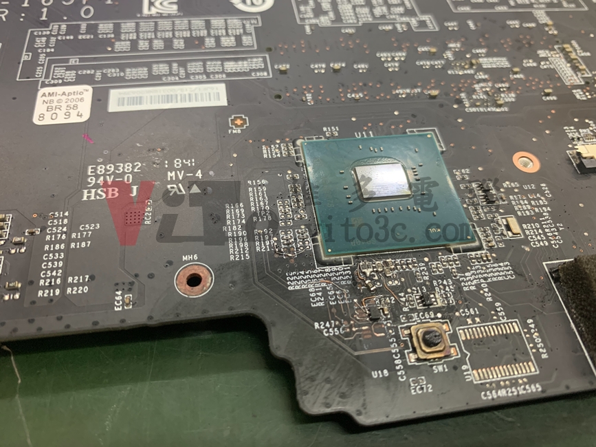 MSI GV62 8RC 無法開機、不過電、主機板進水嚴重鏽蝕維修案例 MSI GV62 主機板進水處維修與跳線