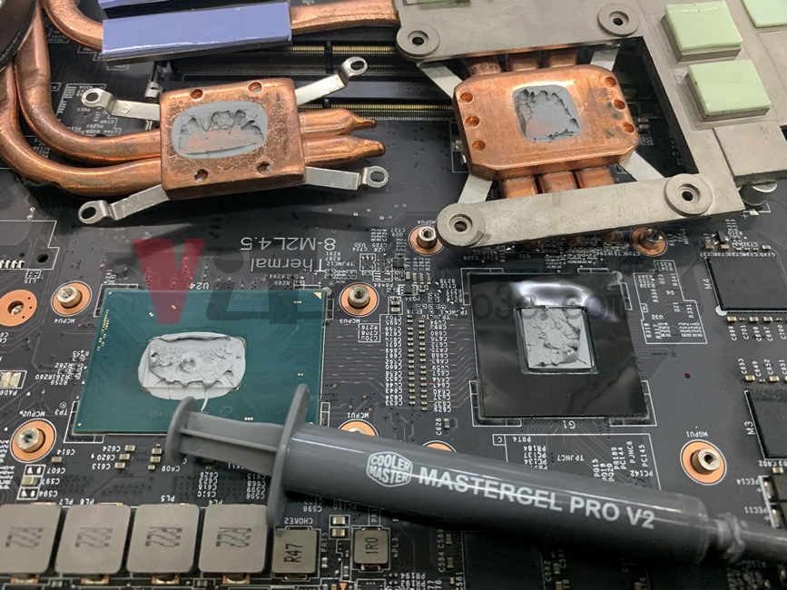 MSI GV62 8RC 無法開機、不過電、主機板進水嚴重鏽蝕維修案例 MSI GV62 散熱膏更換