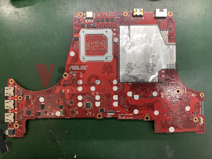 ROG G531G 不過電、無法開機、筆電進水、主機板CPU維修案例 ROG G531G 主機板反面