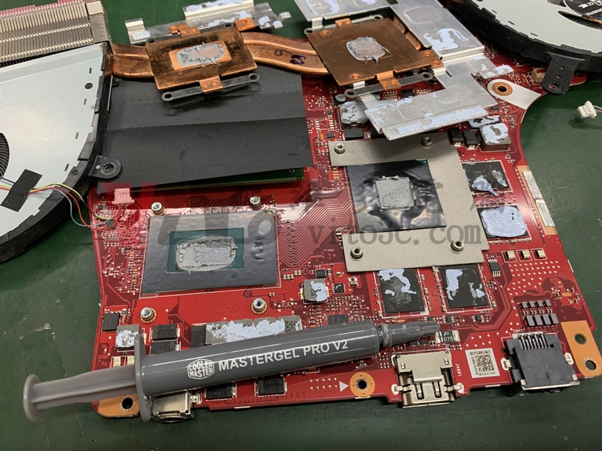 ROG G531G 不過電、無法開機、筆電進水、主機板CPU維修案例 ROG G531 散熱膏更換