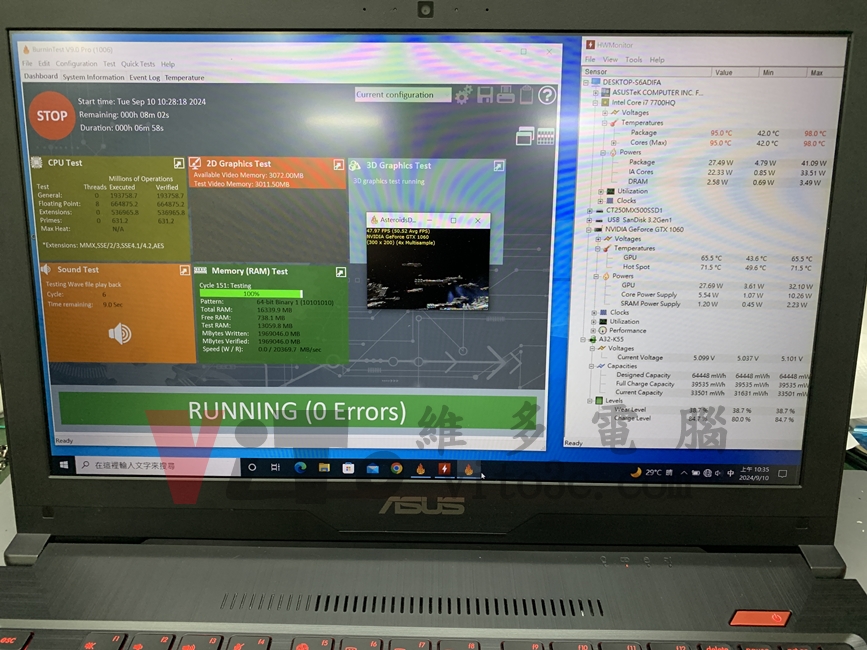 爆殼危機!筆電轉軸為何會斷裂?解析6大關鍵 ASUS FX503V 烤機測試