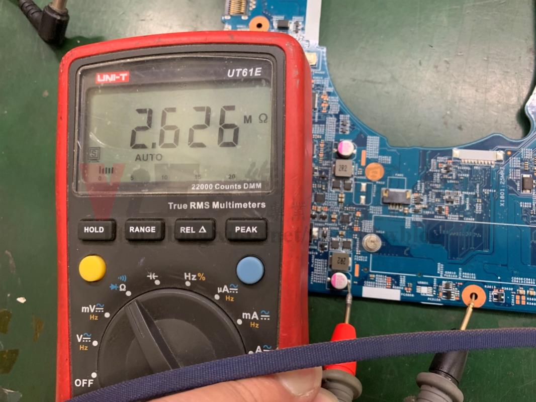 ACER VN7-791G 不過電,使用中突然斷電無法開機,主機板短路不能開機維修實例 VN7-791G 主機板維修