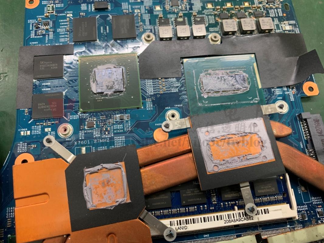 ACER VN7-791G 不過電,使用中突然斷電無法開機,主機板短路不能開機維修實例 VN7-791G 過熱,散熱膏失效