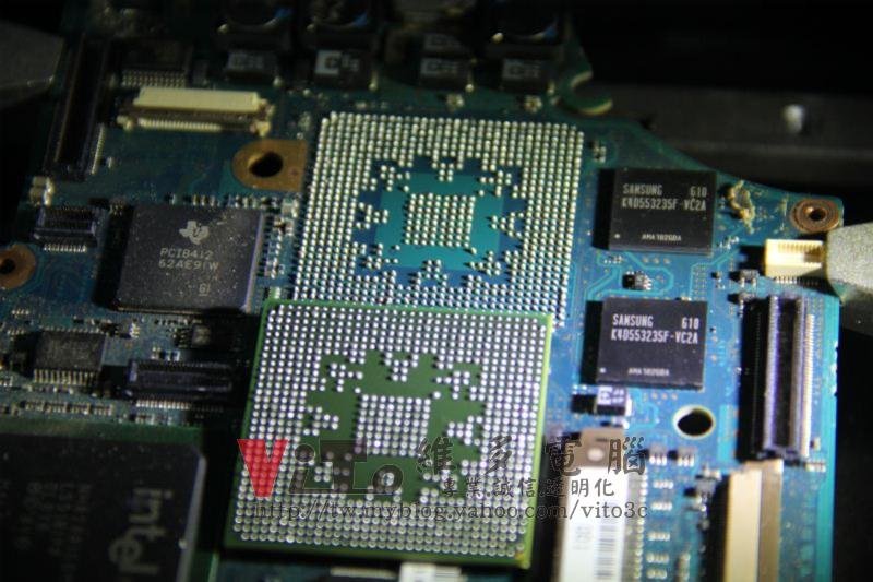VAIO VGN-SZ476N 破圖畫面異常、顯示卡GO7400、顯示卡記憶體、開機迴路多種故障維修實例 VAIO VGN-SZ