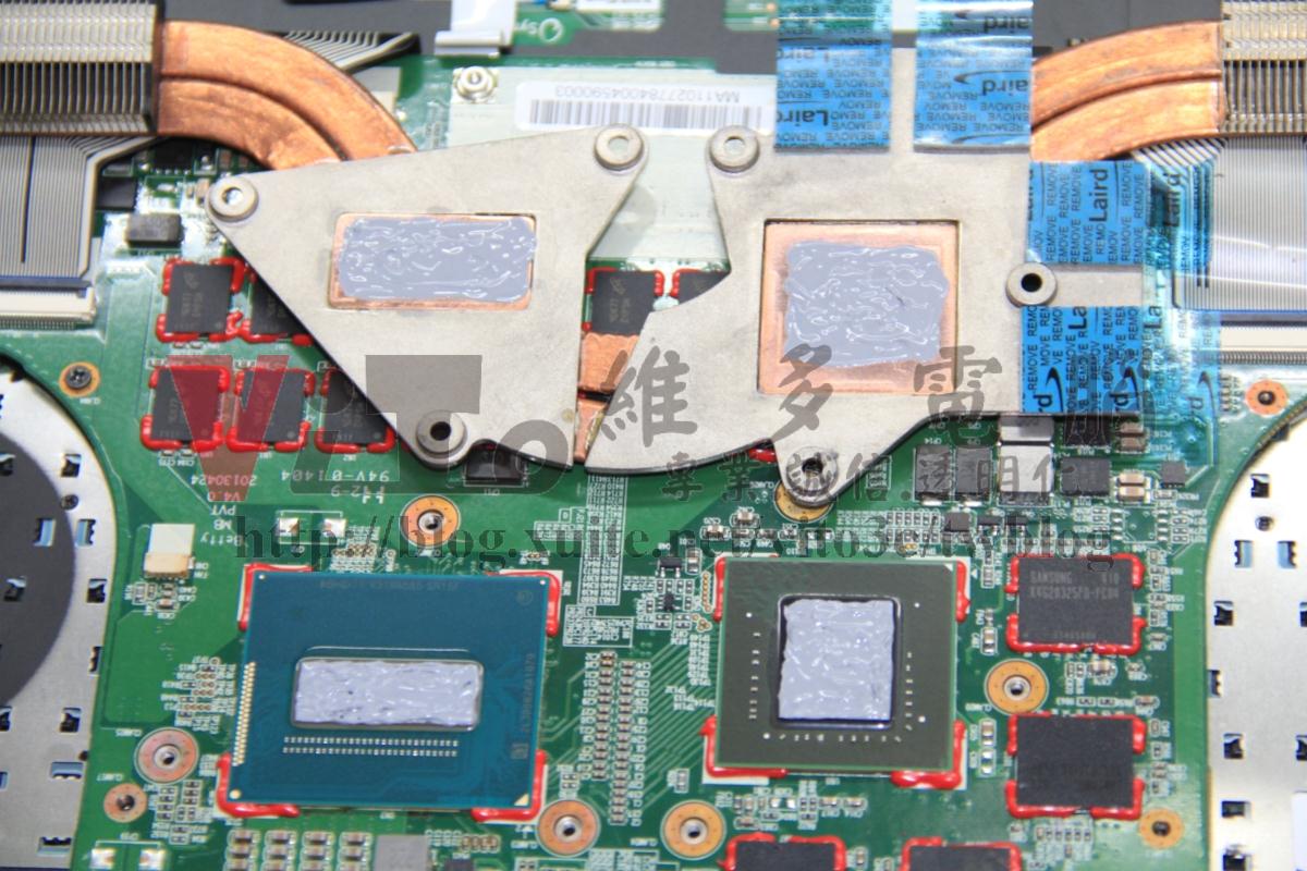 Razer BLADE RZ09 開機無畫面 無畫面顯示 不能進入作業系統 不能開機 主機板故障維修案例 Razer RZ09 CPU及顯卡散熱膏更換 導熱貼片更換