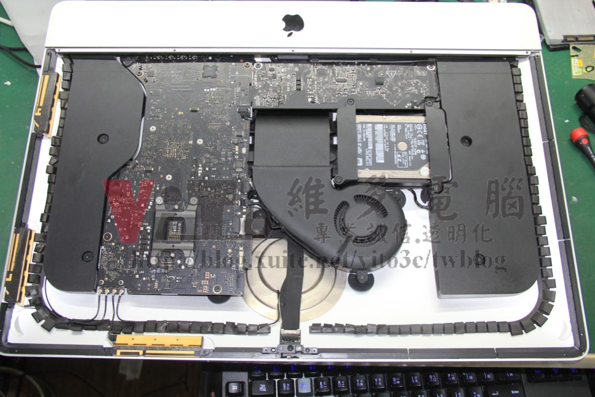 iMac 21吋 A1418 不能開機 不過電 按電源開關無反應 無法啟動 主機板故障維修案例 iMac 21吋 A1418 型號標籤