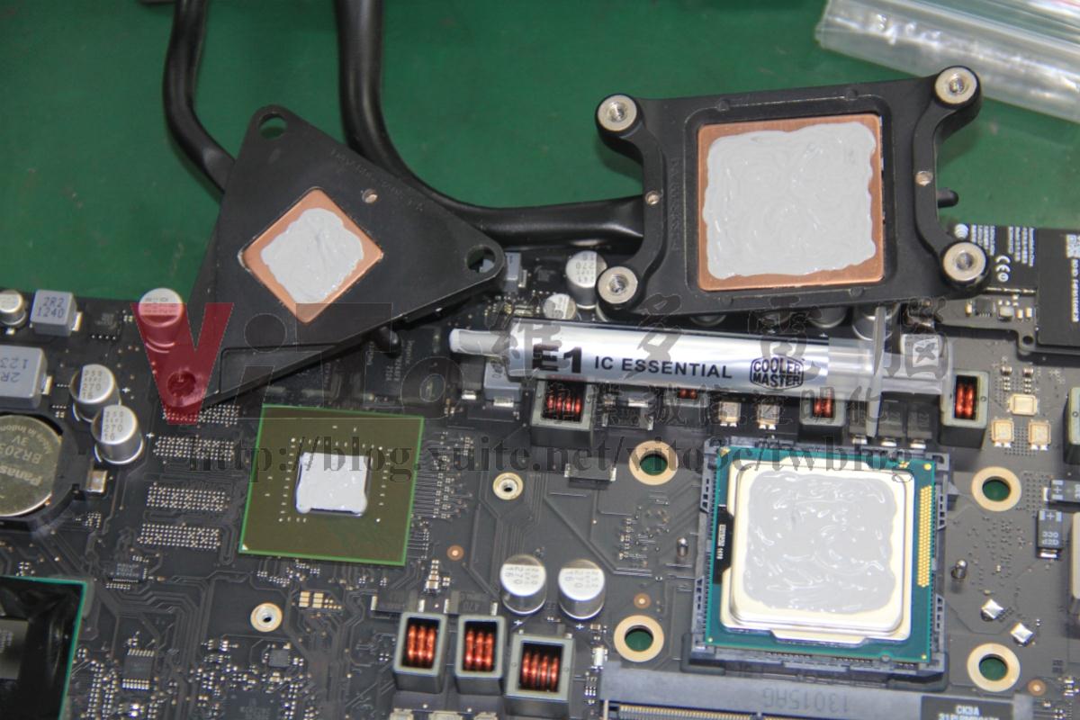 iMac 21吋 A1418 不能開機 不過電 按電源開關無反應 無法啟動 主機板故障維修案例 iMac 21吋 A1418 散熱膏更換