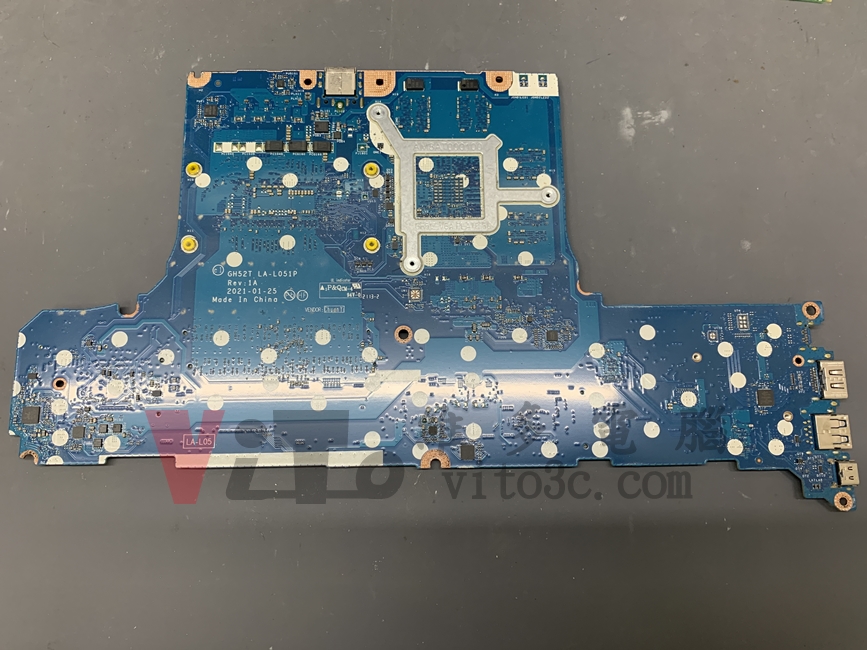 ACER AN515-56 筆電螢幕故障,導致 CPU 損壞的維修實例 | 台中、彰化專業維修 主機板反面-拆機品