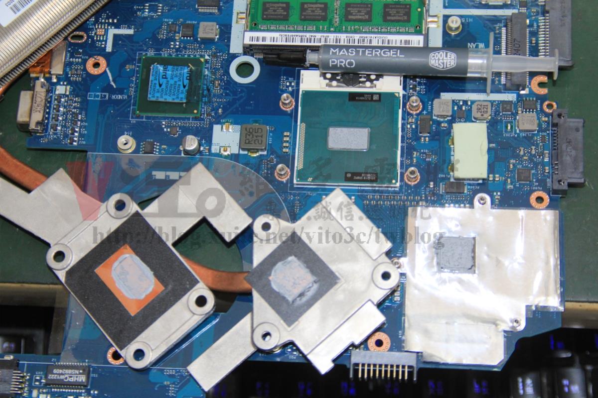 ASUS A45V K45VM 散熱膏更換 ASUS A45V K45VM PCH晶片 導熱貼片更換