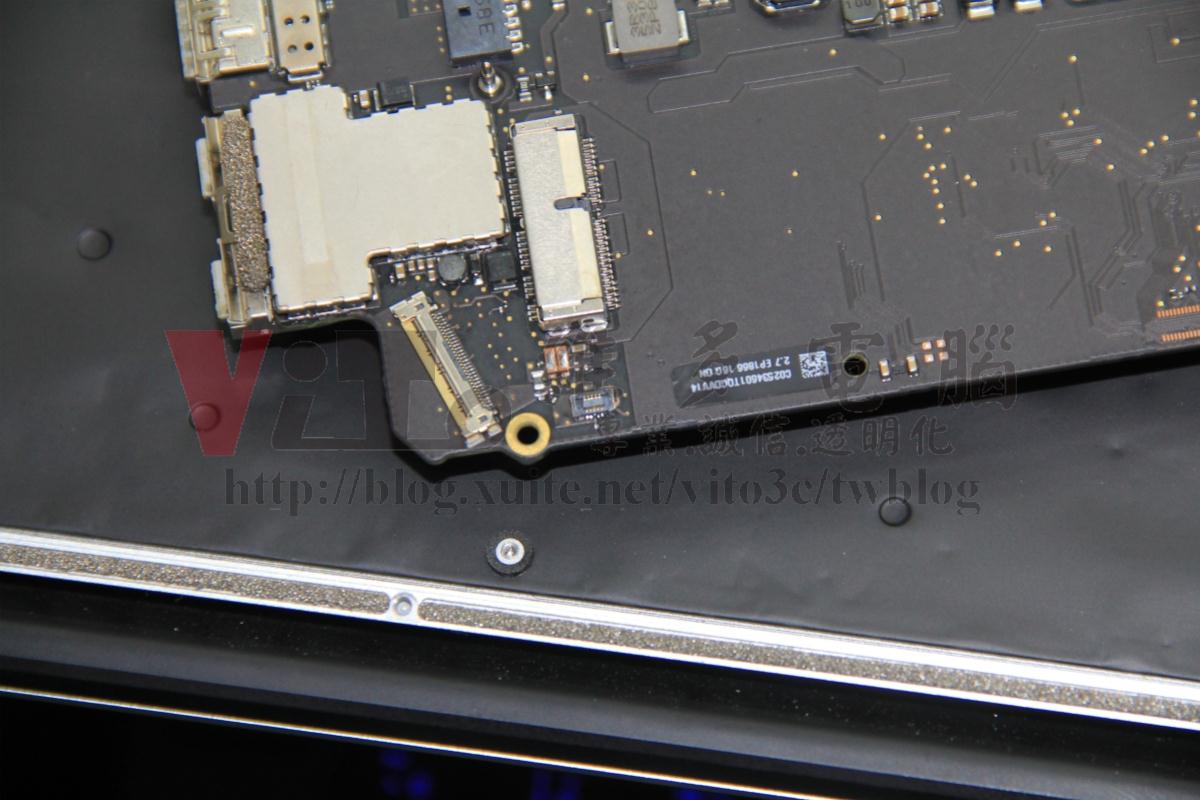 Macbook Pro A1502 進水維修:主機板、鍵盤、螢幕維修實例|台中、彰化筆電維修 主機板維修後狀態