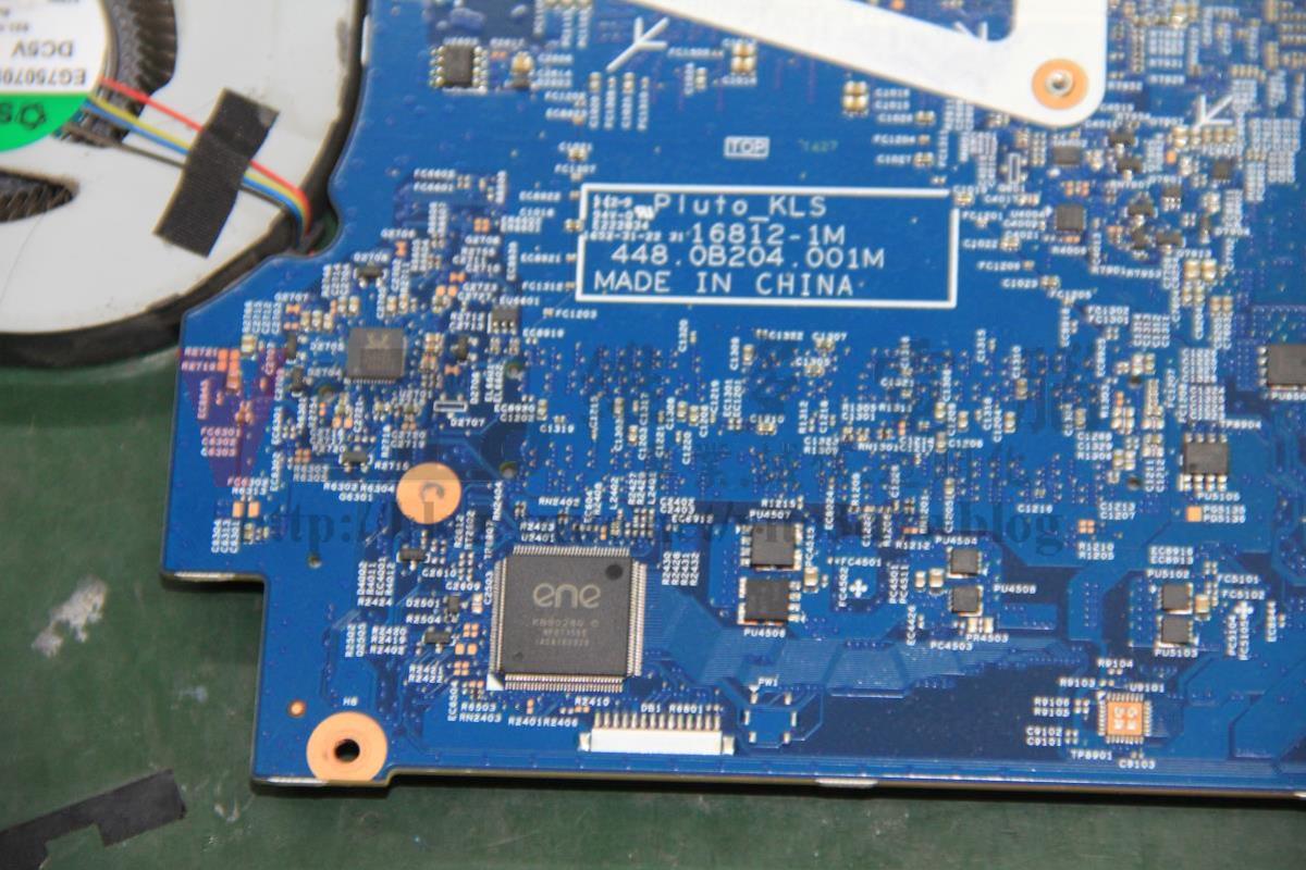 ACER VN7-593G 無法開機?電池膨脹、主機板維修實例|台中-彰化筆電維修 主機板 EC 晶片位置示意圖