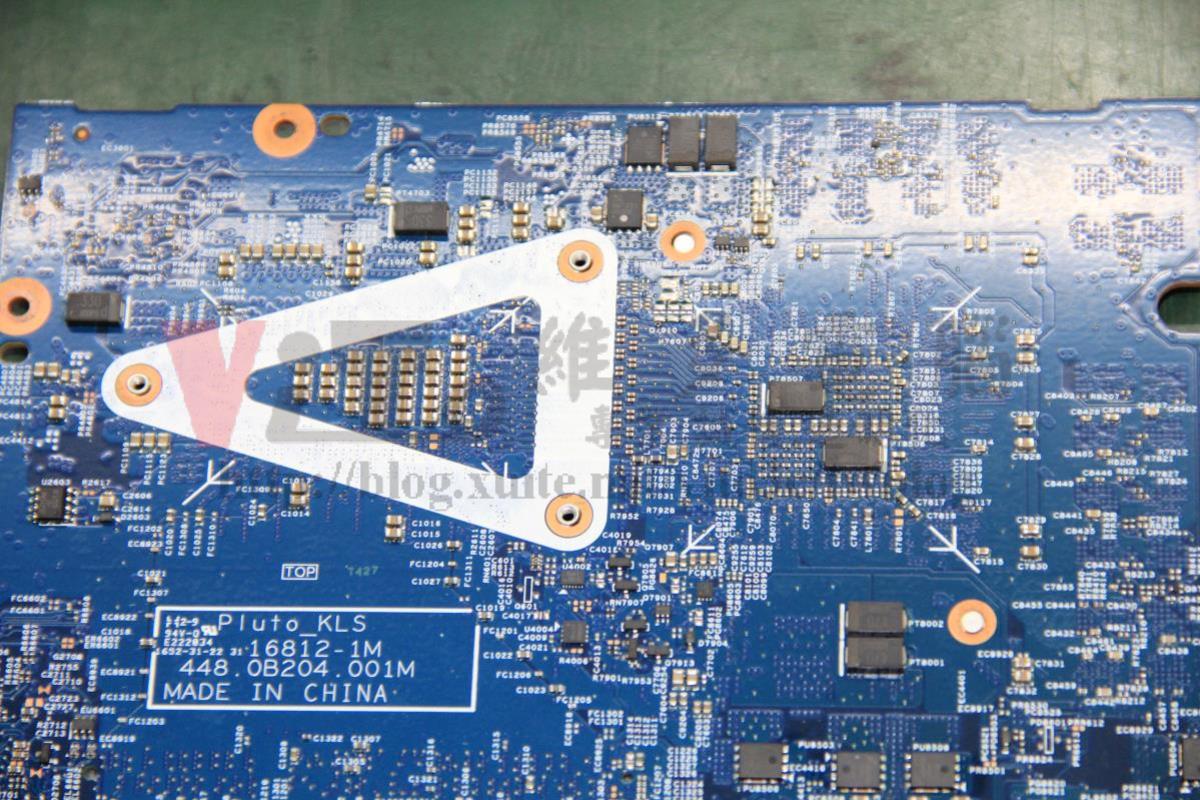 ACER VN7-593G 無法開機?電池膨脹、主機板維修實例|台中-彰化筆電維修 散熱器背面固定鎖點焊接不良