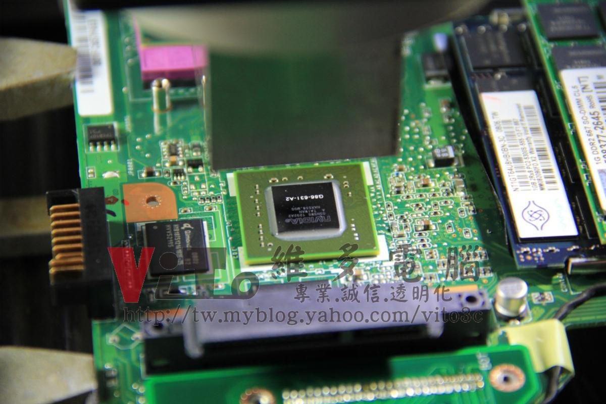 ASUS F6S 開機綠色畫面、顯卡故障通病、顯示卡BGA焊接實例|台中、彰化筆電維修 迴焊晶片