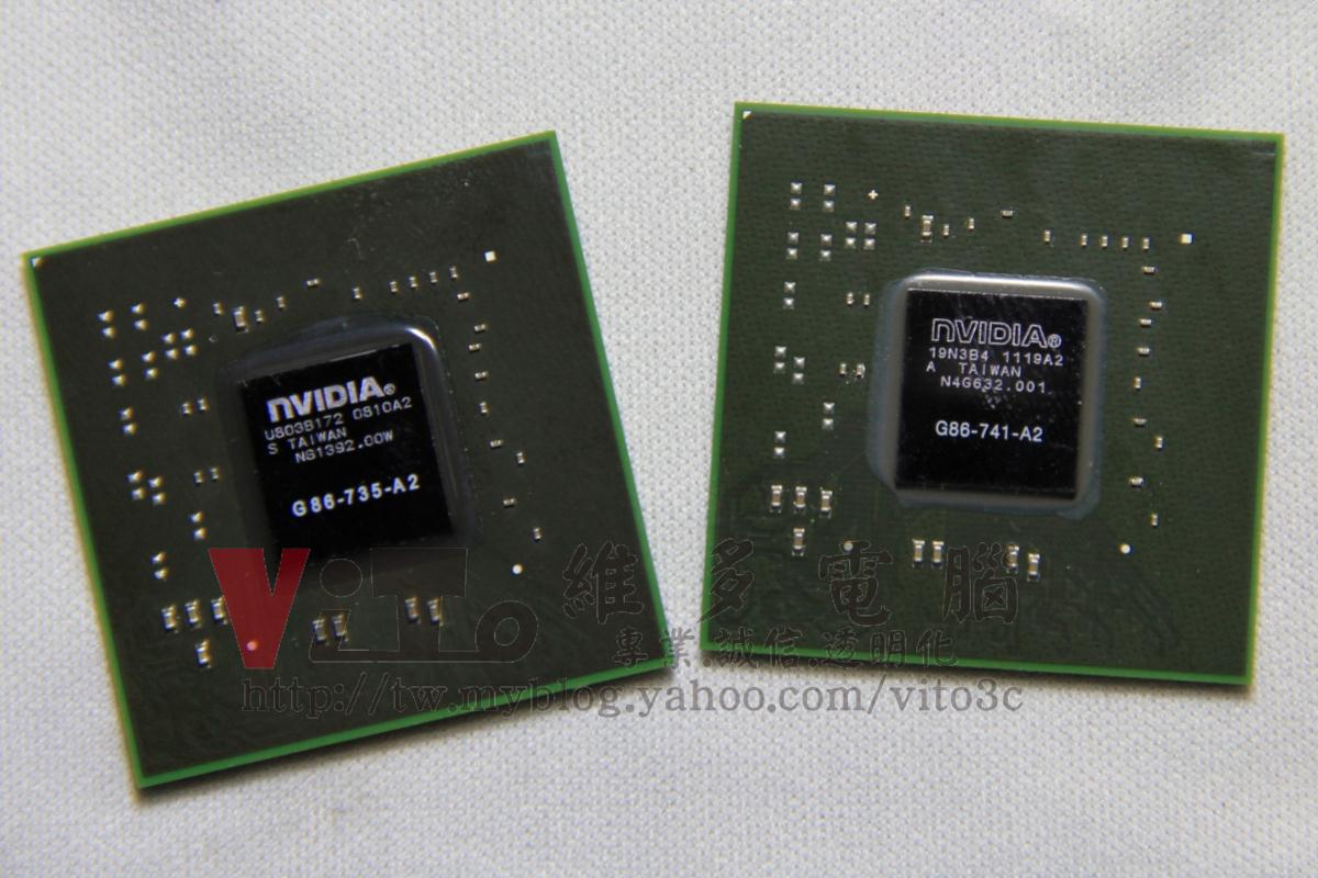 NVIDIA 顯示卡瑕疵?新製程顯示卡對比,DIE 標示的數字說明 新舊顯示卡晶片改良封裝對比