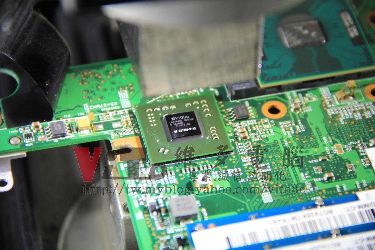 HP dv2103TX 開機一長兩短警告音?顯示卡故障通病維修實例|台中、彰化筆電維修 HP dv2103TX BGA 焊接拆除 NVIDIA 故障顯示晶片過程