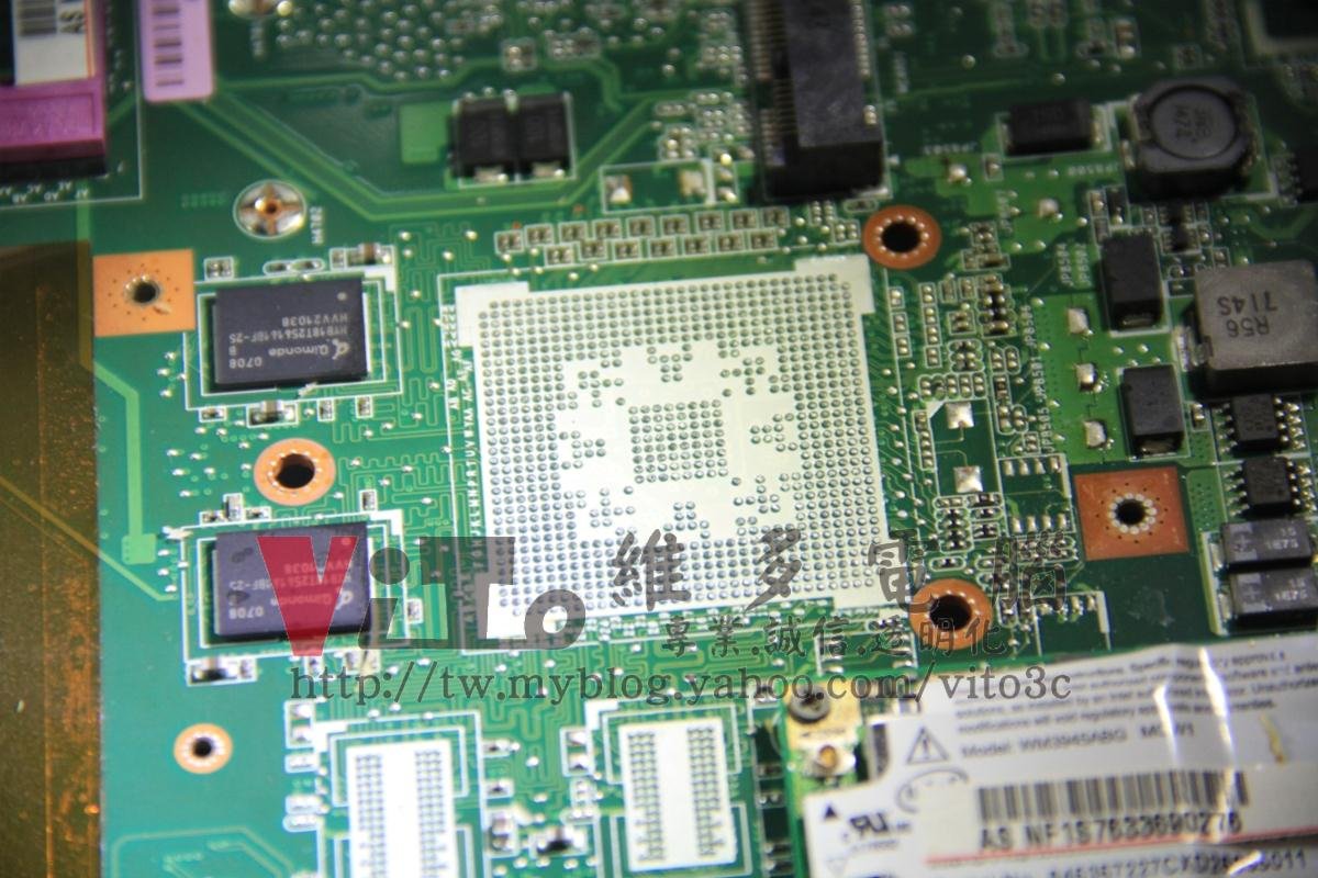 ASUS F3SC 畫面多格、顯卡過熱故障、畫面顯示異常維修實例|台中、彰化筆電專業維修 ASUS F3S 主機板焊盤除錫與清潔,並檢查有無起泡露銅等不良問題