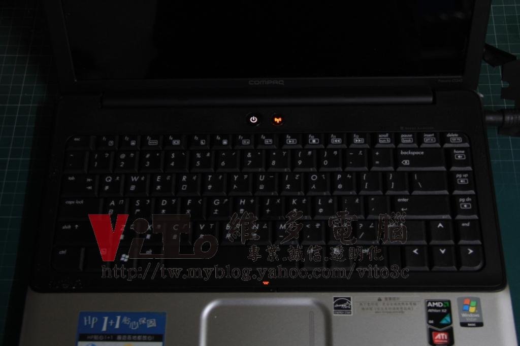康柏 COMPAQ CQ40-304AX 開機白燈同時閃爍、偵測不到記憶體維修實例|台中、彰化筆電專業維修 Compaq CQ40-304AX 開機後無畫面顯示