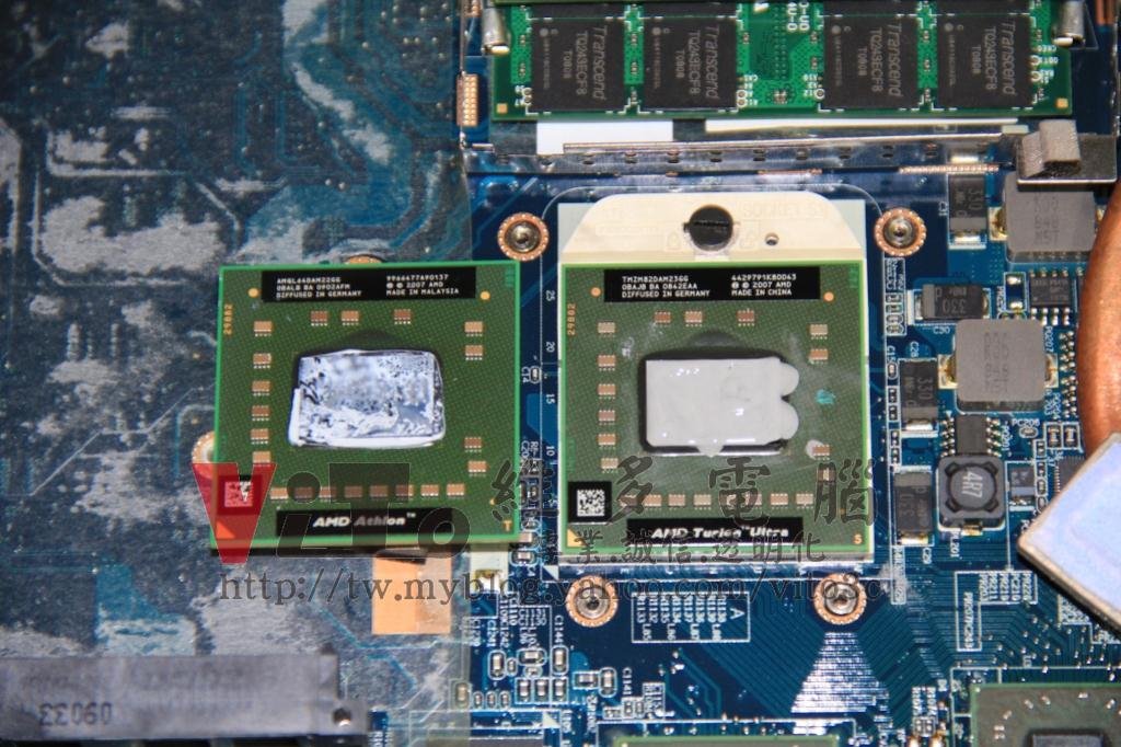 康柏 COMPAQ CQ40-304AX 開機白燈同時閃爍、偵測不到記憶體維修實例|台中、彰化筆電專業維修 Compaq CQ40-304AX AMD CPU新舊對比