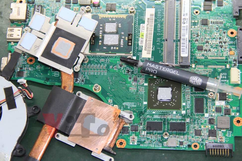 ACER 4820TG 開機沒畫面、黑屏,突然關機維修實例|台中、彰化筆電維修 ACER 4820TG 更換全新散熱膏,並壓印是否塗抹均勻,顯示卡改裝訂製銅片,增加導熱及延長使用壽命