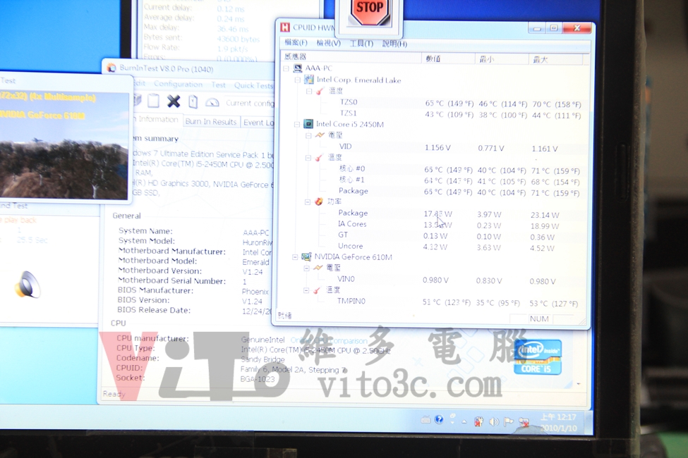 ACER 4752G 開不了機、不過電、無法啟動、主機板維修實例|台中、彰化筆電專業維修 ACER 4752G HWMonitor溫度監控 CPU約65度、GPU約51度