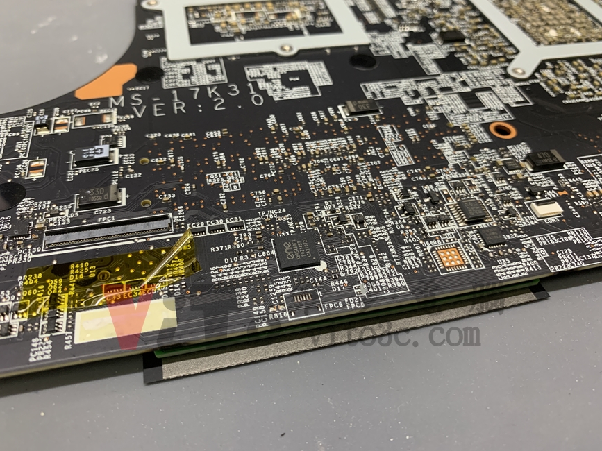 MSI GP76 無法開機、不過電、不能充電維修實例|台中、彰化筆電維修 MSI GP76 主機板EC晶片ENE周邊迴路測量