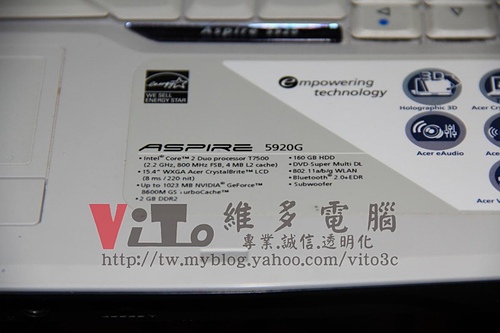 (筆電維修)宏碁 ACER ASPIRE 5920G 8600M GS顯卡過熱故障~畫面顯示異常~顯卡花屏線條破圖維修實例
