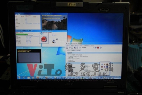 (筆電維修)宏碁 ASPIRE 5572 WXMi 開機有背光~沒畫面顯示~7300顯卡故障通病維修實例