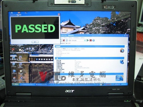 (筆電維修)宏碁 ACER ASPIRE 5580 開機背光亮沒畫面顯示~顯卡故障維修實例