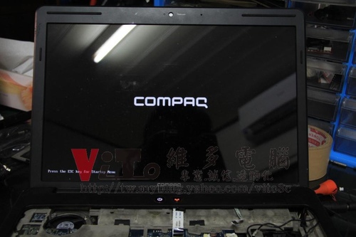 (筆電維修)惠普 COMPAQ CQ40-411AX 開機沒畫面~開機沒反應~影像黑屏~指示燈閃爍維修實例