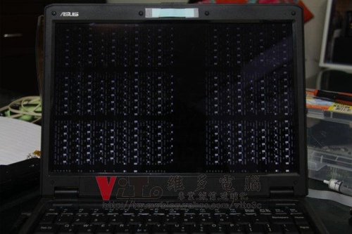 (筆電維修)華碩 ASUS F6S 畫面六分割~畫面異常~顯卡過熱~破圖花屏維修實例