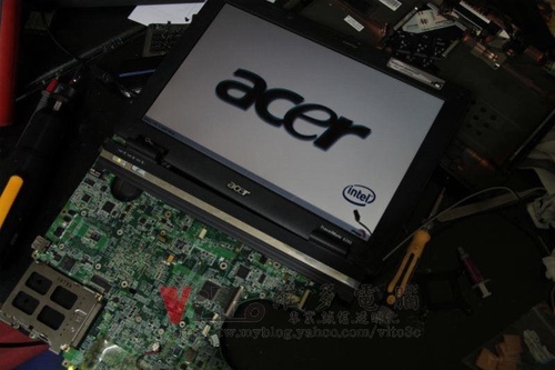 (筆電維修)宏碁ACER TravelMate6292 常常藍底白字維修