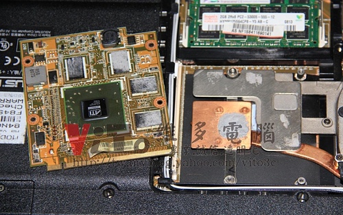 (筆電維修)華碩 ASUS F8SP ATI 3650顯卡故障花屏~無法進作業系統~畫面顯示異常~破圖條紋維修實例