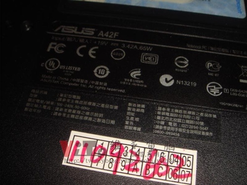 (筆電維修)華碩 ASUS A42F 筆電未過保進水~泡水~喝飲料無法開機維修實例