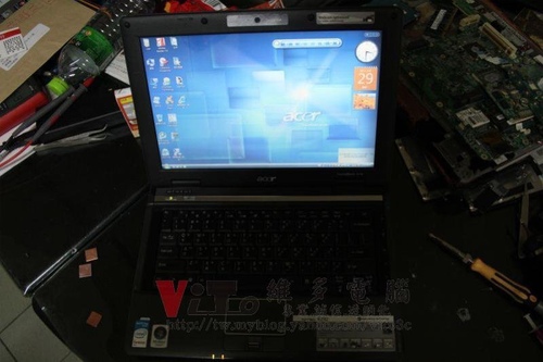 (筆電維修)宏碁ACER TravelMate6292 常常藍底白字維修