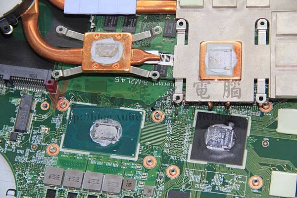 MSI GE72 6QD CPU及顯示卡散熱膏失效 乾掉