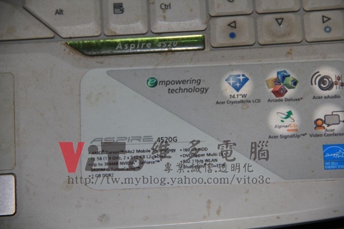 (筆電維修)宏碁 ACER ASPIRE 4520G 開機沒畫面~一直斷電重開機~顯卡及北橋故障無法開機維修實例