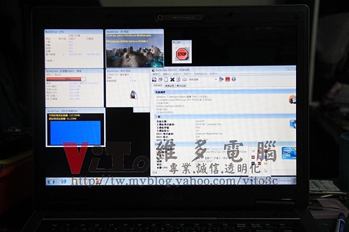 (筆電維修)華碩 ASUS F3SV 多格畫面~畫面六分割~顯卡過熱故障~畫面顯示異常維修實例