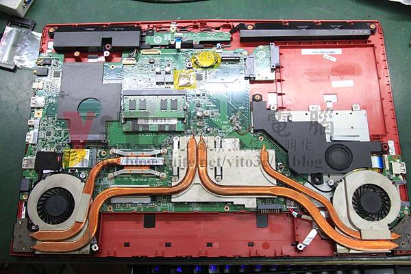 MSI GE72 6QD 散熱器結構