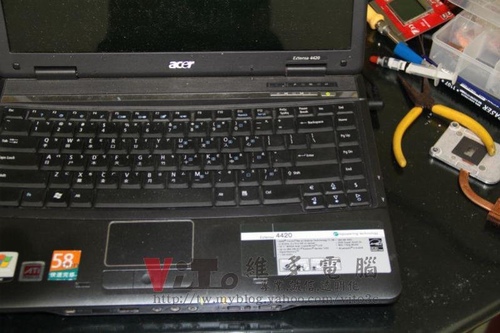 (筆電維修)宏碁 ACER Extensa 4420 開機後斷電又重開~無法開機維修