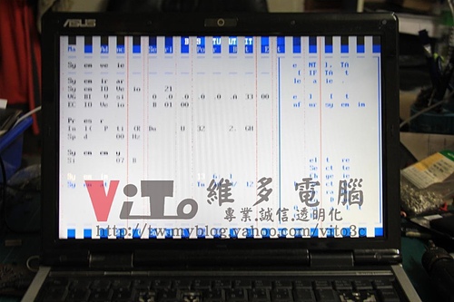 (筆電維修)華碩 ASUS F80S 畫面線條顯示異常~顯卡破圖雪花~作業喜桶中黑屏當機顯卡故障維修實例 (筆電維修)華碩 ASUS F80S 畫面線條顯示異常~顯卡破圖雪花~作業喜桶中黑屏當機顯卡故障維修實例