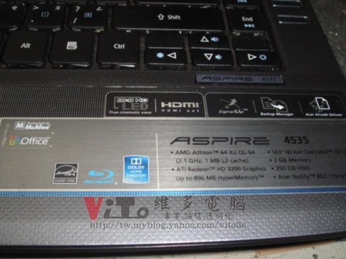 (筆電維修)宏碁 ACER ASPIRE 4535 開機沒畫面無法開機維修實例