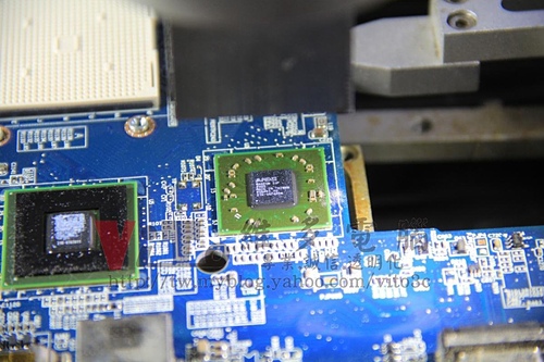 (筆電維修)惠普 COMPAQ CQ40-411AX 開機燈號閃爍警告~開機沒畫面~無法開機~開機黑畫面無法顯示~北橋故障通病維修實例