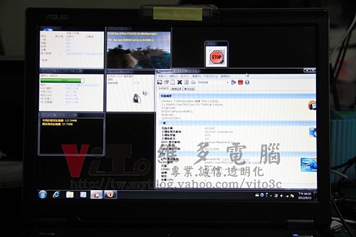 (筆電維修)華碩 ASUS W7S 割六畫面~畫面多格~畫面條紋亂碼~顯示卡過熱故障通病維修實例 (筆電維修)華碩 ASUS W7S 割六畫面~畫面多格~畫面條紋亂碼~顯示卡過熱故障通病維修實例