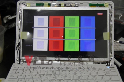 (筆電維修)華碩 ASUS Eee PC 1001系列 LCD10.1吋面板破裂更換維修實例
