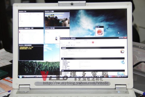 (筆電維修)華碩 ASUS W7S (白) 8400M顯卡故障造成畫面分格維修實例